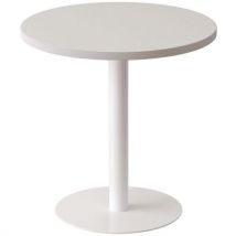 Table Basse Easydesk Ø 60 Cm Plateau Blanc