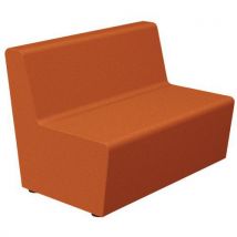 Chauffeuse 2 Places Maldiv Tissu Polyester Mandarine