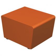 Pouf 1 Place Maldiv Tissu Polyester Mandarine