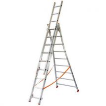 Facal - Échelle transformable ATLANTA 3 plans Aluminium - 7.90m dépliée - Charge 150kg - Norme EN 131