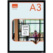 Lot de 2 - Porte-affiche Magnétique Autocollant - A3 - Noir