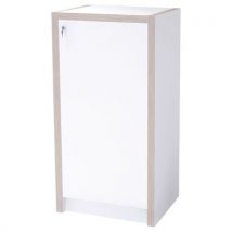 Armoire Basse Moyo 1 Porte Avec Serrure Blanc