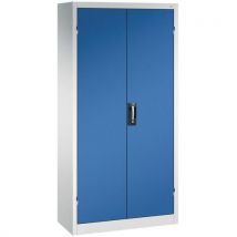 Armoire à portes battantes charges lourdes - 4 tablettes L93 H195 P40 Bleu gentiane - CP