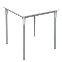 Table Zurich 70 X 70 Cm Polypropylène Blanc/acier