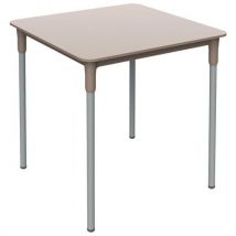 Table Zurich 70 X 70 Cm Polypropylène Sable/acier