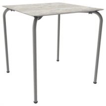 Table Core 70 X 70 Cm Stratifié Compact Bois Lavé/acier