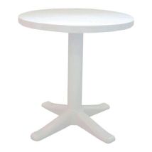 Garbar - Table BANYOLES Ø 70 cm Polypropylène Blanc - Usage Collectivité - Intérieur/Extérieur - Résistante et Durable