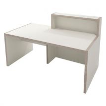 Enond Mobilier - Banque d'accueil Moyo L170 PMR à gauche Blanc - 110x170x80 cm - Design et fonctionnel
