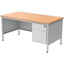 Bureau 1/2 Min L160 Chêne Avec Caisson 2t Confor T 2