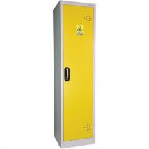 Armoire Haute Dasri 1 Porte 195x50x50 Cm Jaune