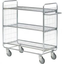 Helge Nyberg - Chariot de préparation commande 3 plateaux - 1200x450mm - 200 kg - Robuste et pratique