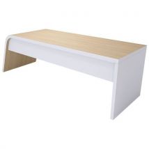 Bureau Sumba Vdf Pied Vertical À Gauche Chêne/blanc