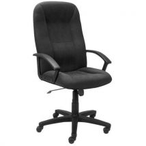 Fauteuil Manager Basculant Central Tissu Noir