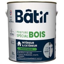 Peinture Pour Bois Effet Satin 2 L Gris Clair Ral 7035