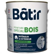 Peinture Pour Bois Effet Satin 2 L Gris Granit Ral 7040
