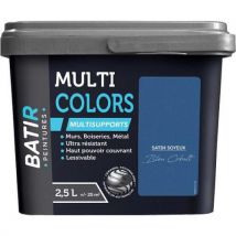 Peinture Multicolor Satinée Soyeux 2.5 L Bleu Cobalt