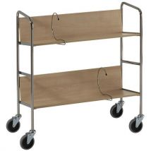 Chariot De Classeurs 750x290 Bouleau 2 Plateaux