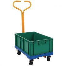 Plateau Roulant 250kg Timon Avec Bac Régénéré Manutan Expert