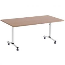 Table Pliante Axe Rectangle 120x80cm 9146 Hêtre/blanc