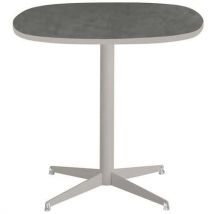 Table Basse Tamaris Pl.métal Brossé/sable Piet.sable/argent