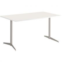 Table Tamaris 140 X 80 Pl.blanc/blanc Piet.sable/transp.
