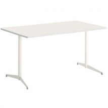 Table Tamaris 160 X 80 Pl.blanc/blanc Piet.blanc/argent