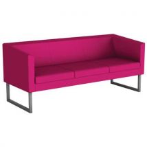 Canapé 3 Places Punto Pied Métal Enduit Pvc Bégonia