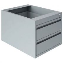 1 Bloc 2 Tiroirs Ht 150 7035 Gris Clair