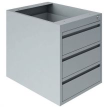 1 Bloc 3 Tiroirs Ht 150 7035 Gris Clair