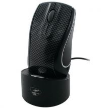 Souris Sans Fil Rechargeable Finition Carbon - Noir