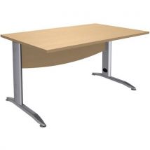Bureau Droit Alma 140x80 Hêtre/alu