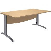 Bureau Droit Alma 160x80 Hêtre/alu