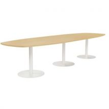 Tab. Conf. Elga Pied Platine 360x113 Cm Plt Méla Hêtre/blanc