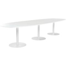 Tab. Conf. Elga Pied Platine 360x113 Cm Plt Méla Blanc/blanc