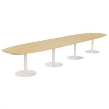 Tab. Conf. Elga Pied Platine 480x113 Cm Plt Méla Hêtre/blanc