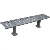 Banquette Métal Lamellou Gris 9006