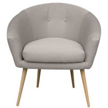 Fauteuil Armand 4 Pieds Coloris Gris Clair