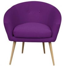 Fauteuil Armand 4 Pieds Coloris Prune