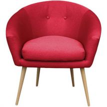 Fauteuil Armand 4 Pieds Coloris Rouge