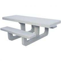 Table Bancs Béton Pmr Gris Sablé