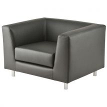 Fauteuil Florin Cuir Noir - Manutan Expert
