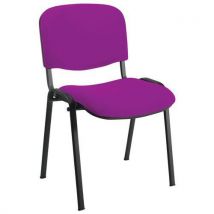 Lot de 2 - Chaises Visiteurs 4 Pieds Noirs 378 Magenta