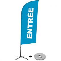 Beach Flag Avec Pied En Croix Entrée - Français - Bleu