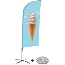Beach Flag Avec Pied En Croix Glace