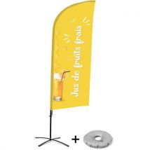 Beach Flag Avec Pied En Croix Jus Frais - Français