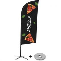 Beach Flag Avec Pied En Croix Pizza - Français