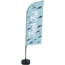 Beach Flag Base Remplissable Poisson - Anglais