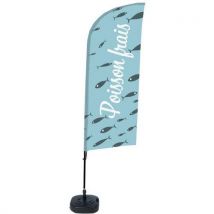 Beach Flag Base Remplissable Poisson - Français