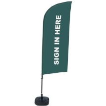 Showdown Displays - Base de drapeau de plage remplissable - Gris - Aluminium - 330 cm - Signalisation Anglais