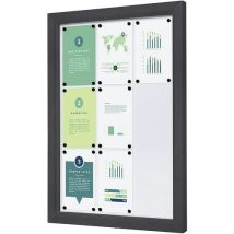 Vitrine D'affichage Extérieure Verrouillable Slim - Gris Foncé - 9xa4